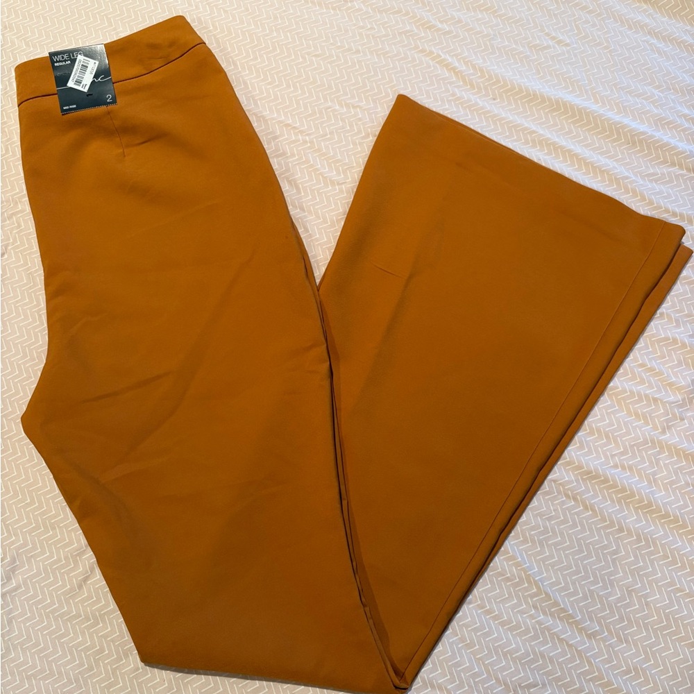 Mustard Wide-Leg Pants